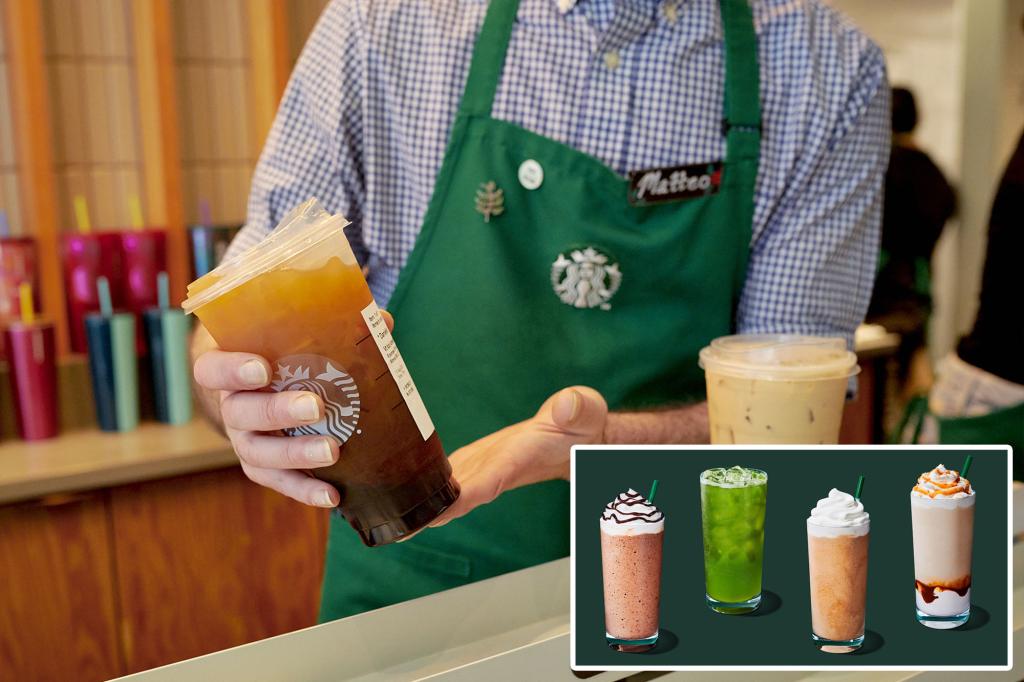 Starbucks is lifting 13 drinks from her menu
